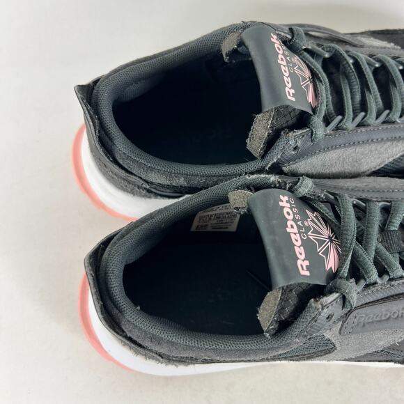 Reebok CL Legacy Sneaker Womens 7.5 Black Lace Up Low Top Running Athletic Shoes - Picture 9 of 10